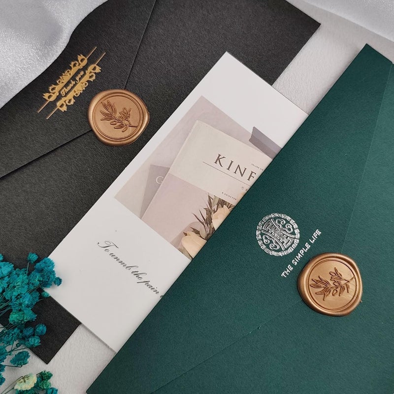 Pilloze 50 Pcs Antique Gold Wax Seal Stickers Self- Adhesive Wedding Invitation Seal Stickers, Perfect for Wedding Invitation, Envelopes Christmas Cards, Gift Wrapping, Good Adhesion and Easy to Use - Image 5